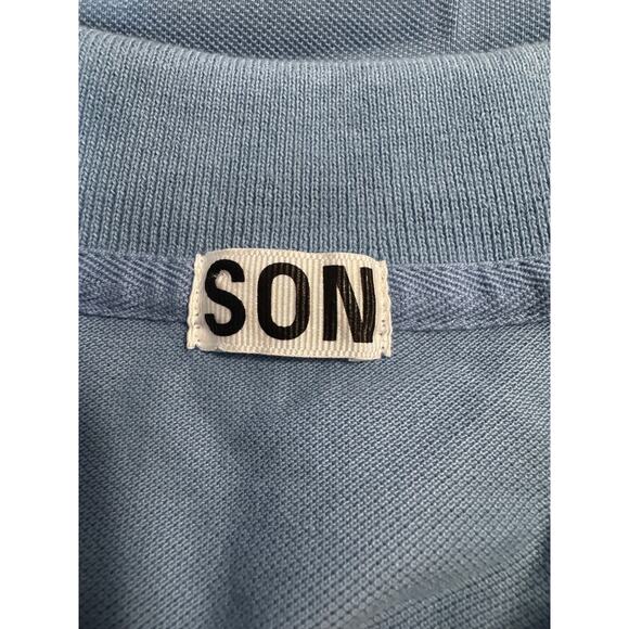 Son of a Tailor Organic Cotton Polo Shirt Blue Men’s Medium (04R) - Picture 3 of 6